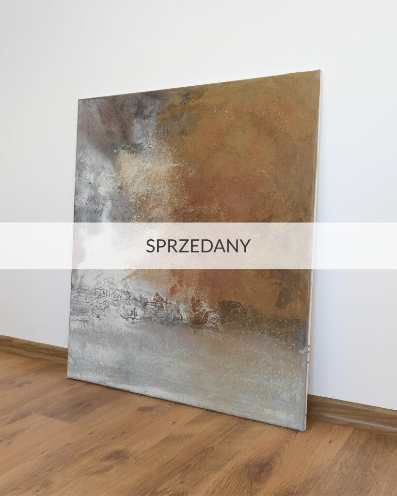 obraz abstrakcyjny oparty o ścianę