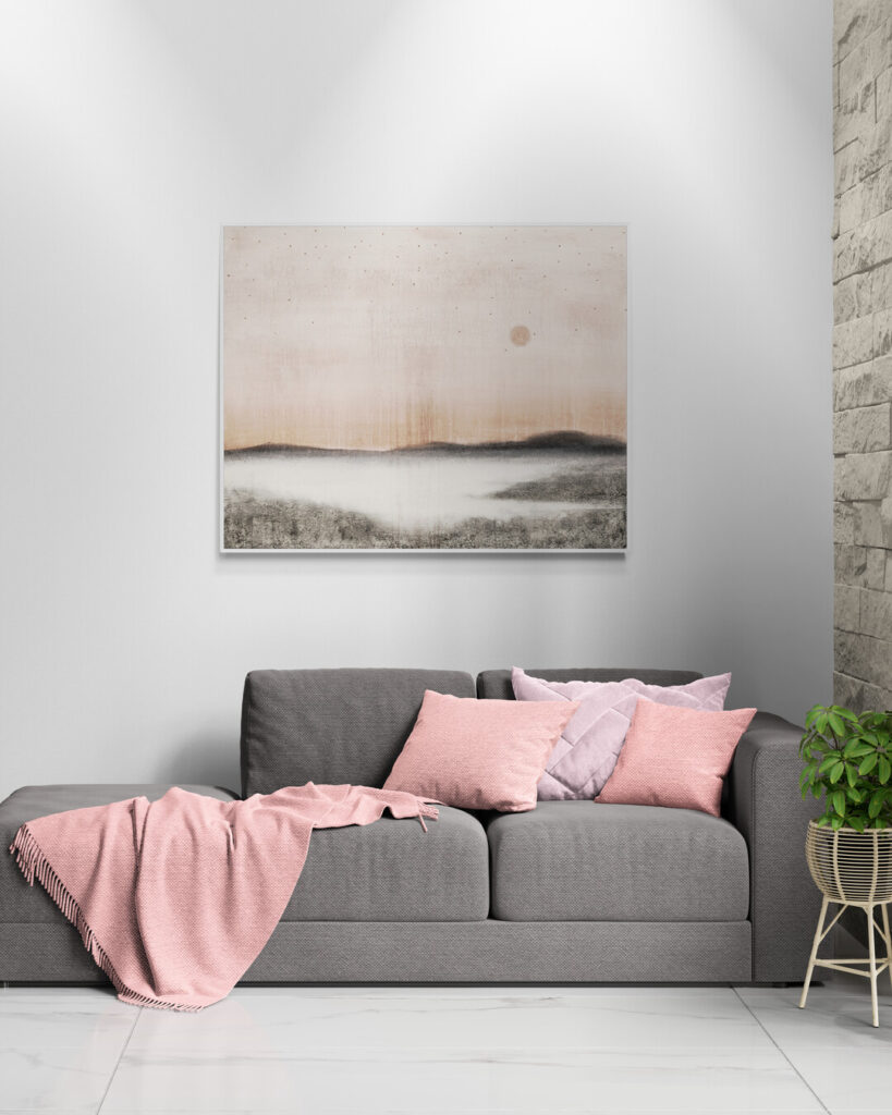 living-room-with-spotlit-wall
